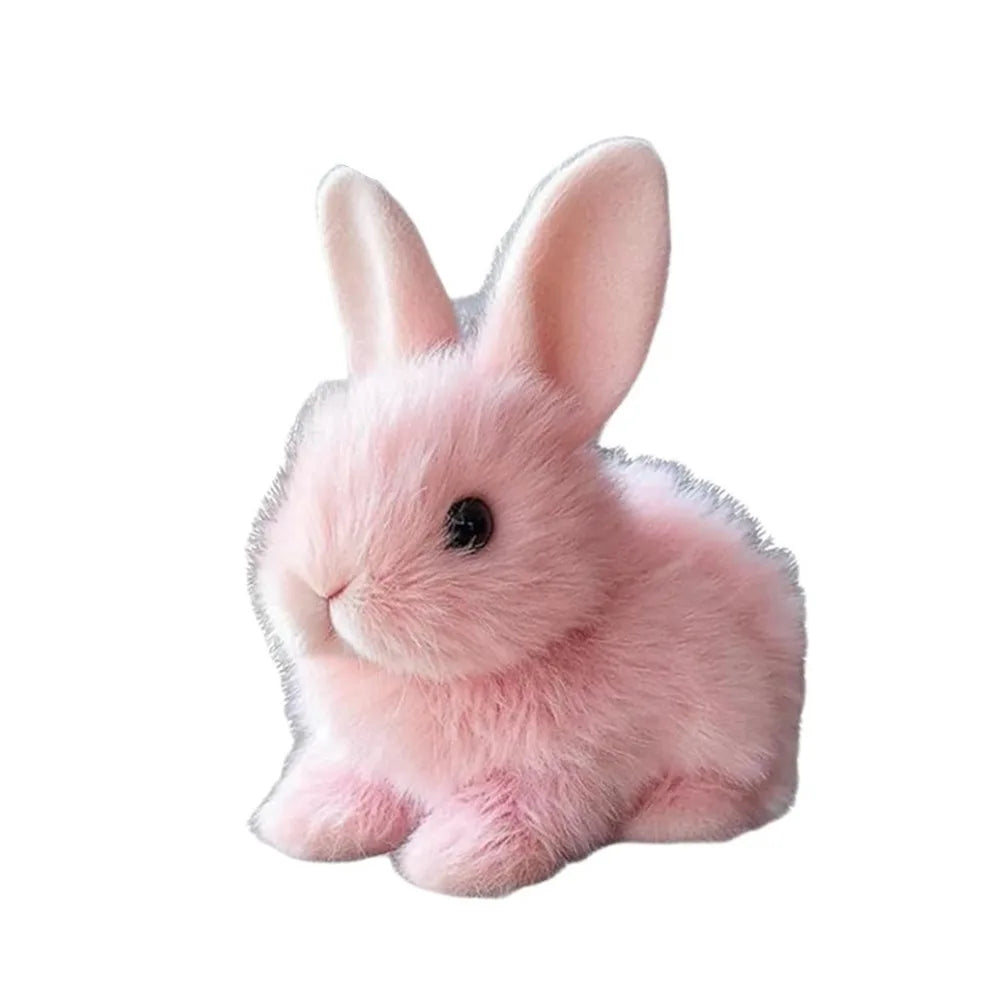 Cute electric plush bunny that hops, twitches, and wiggles like the real thing—endless fun without the mess!