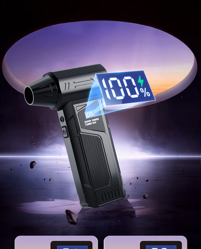 Wireless Jet Fan 990,000RPM Brush-less Motor Turbo Jet Blower Car Vacuum Cleaner Lighting/Digital Display