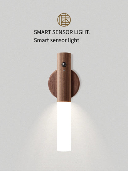 Motion Sensor LED Wooden Night Light – USB Powered