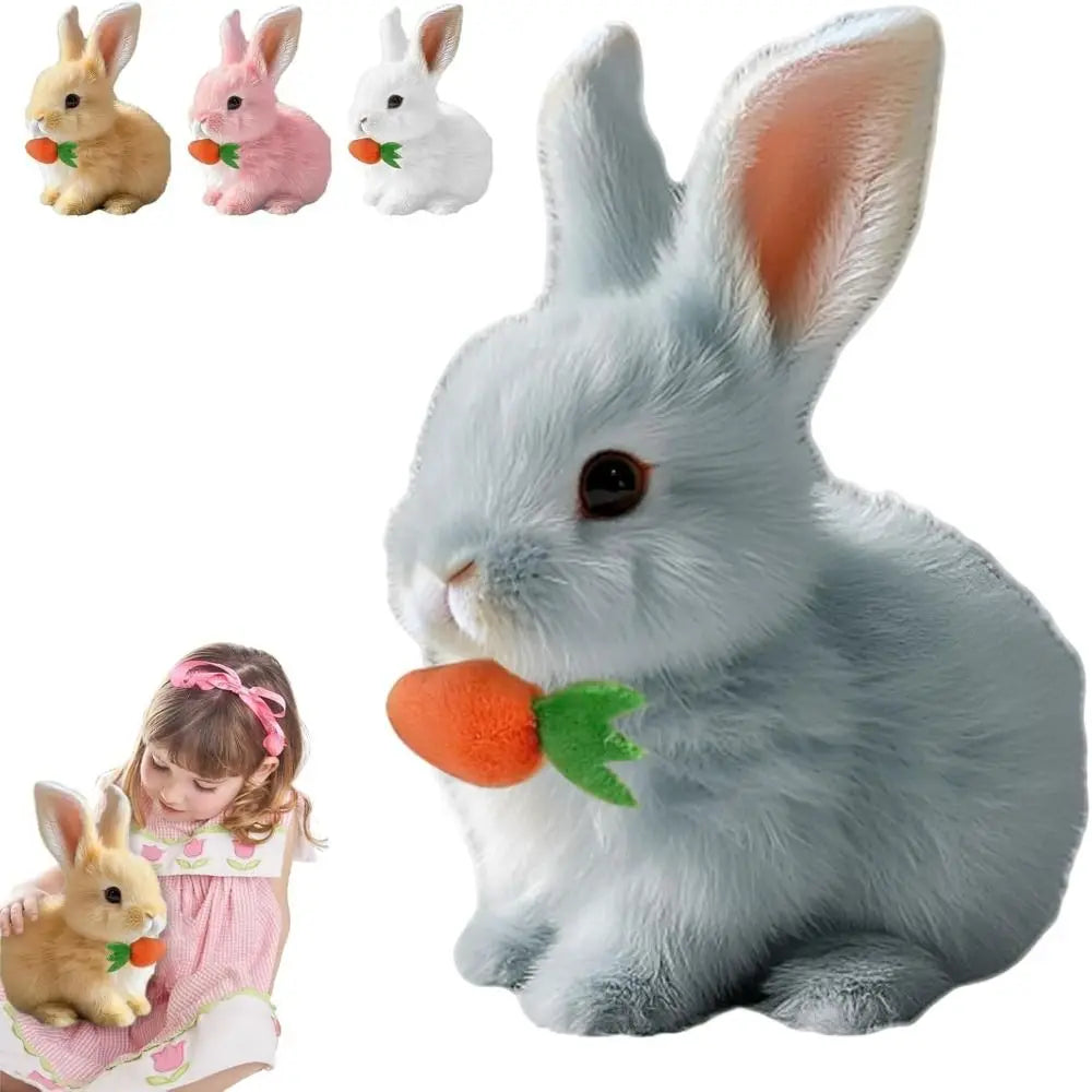 Cute electric plush bunny that hops, twitches, and wiggles like the real thing—endless fun without the mess!