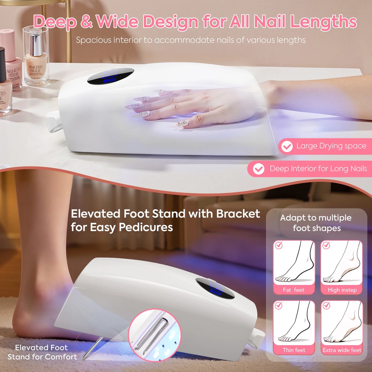 Professional UV/LED Nail Lamp – Fast, Safe &amp; Portable