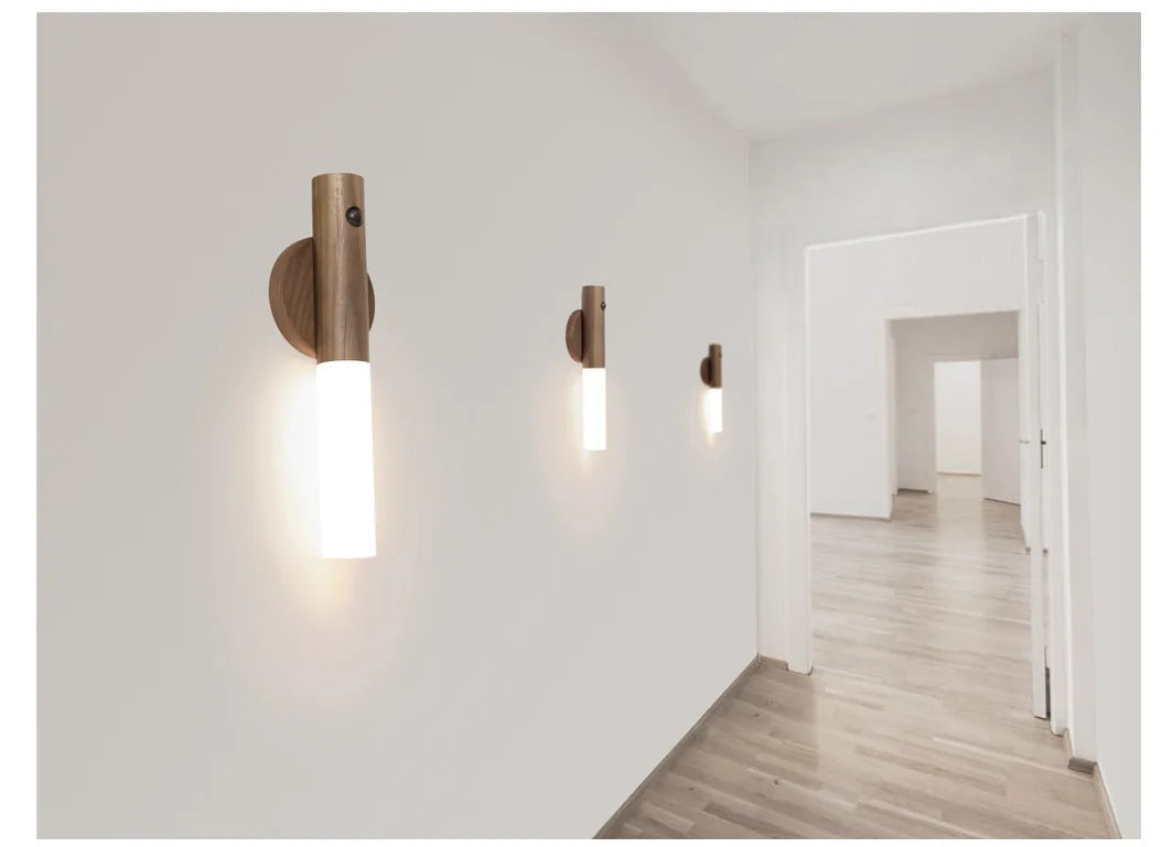 Motion Sensor LED Wooden Night Light – USB Powered