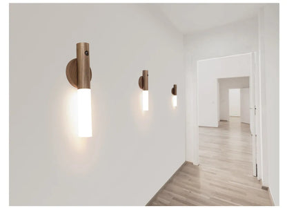 Motion Sensor LED Wooden Night Light – USB Powered