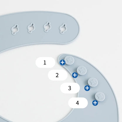 Waterproof Silicone Baby Bib – Soft, Adjustable & Cute Cartoon Design