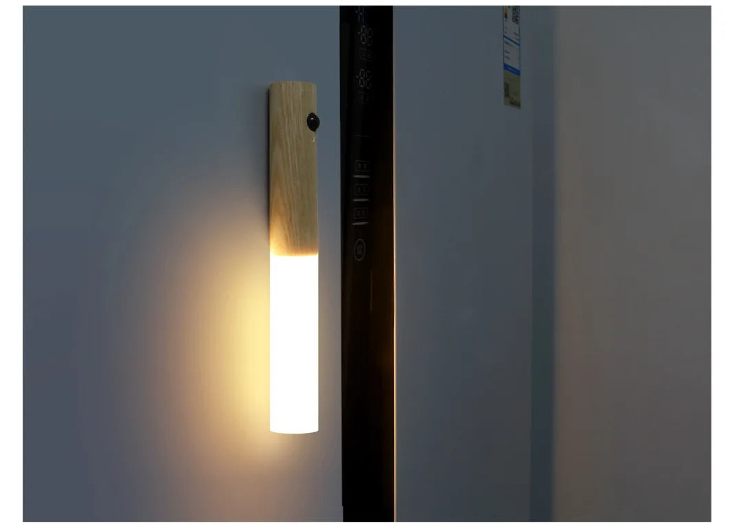 Motion Sensor LED Wooden Night Light – USB Powered