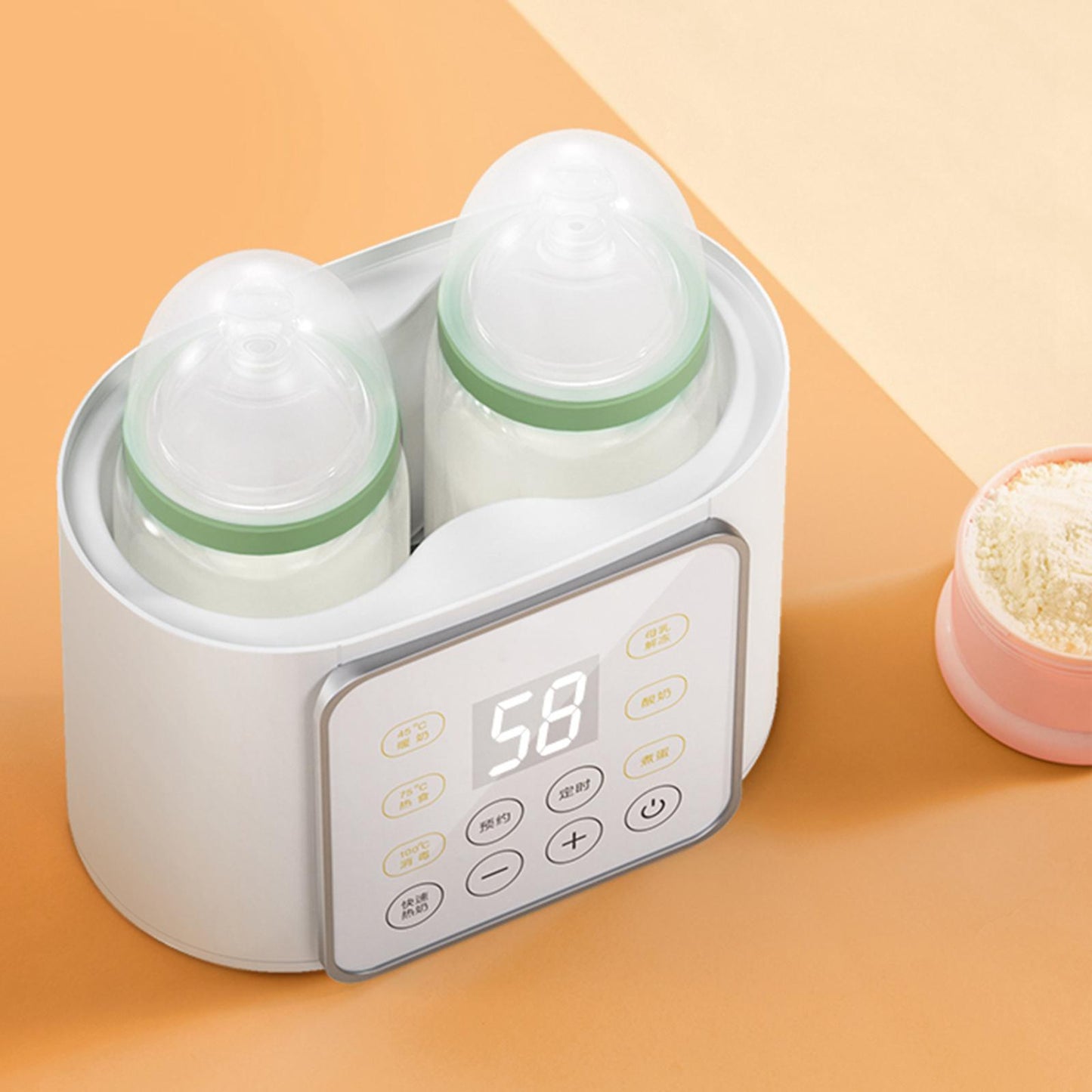 Baby Bottle Warmer with 24Hr Thermostat | Fast Heating for Breast milk & Formula – Travel Friendly