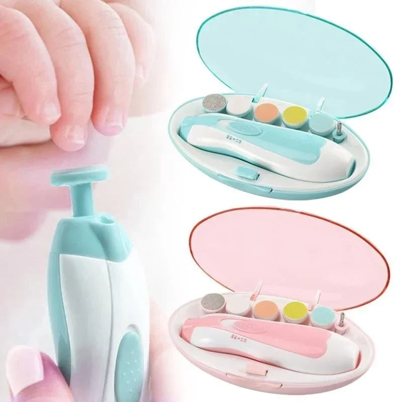 Gentle Electric Baby Nail Trimmer & Polisher – Safe Infant Manicure Set