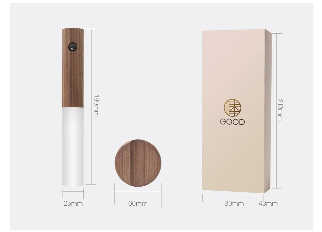 Motion Sensor LED Wooden Night Light – USB Powered