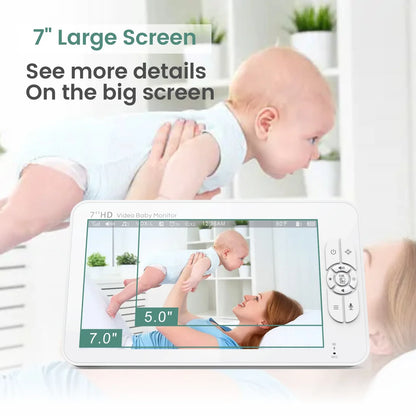 7” Split-Screen Baby Monitor with Dual Cameras (SM70)