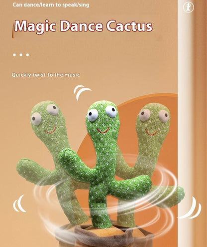 Dancing Cactus Plush Toy - Singing, Learning, Speaking & Twisting Cactus doll