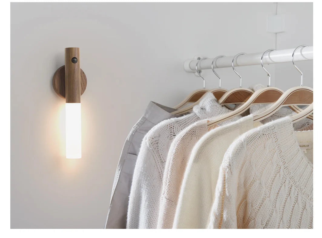 Motion Sensor LED Wooden Night Light – USB Powered