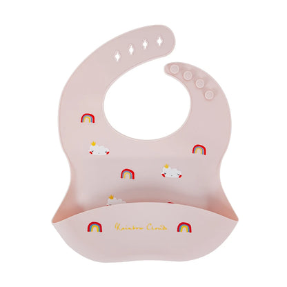 Waterproof Silicone Baby Bib – Soft, Adjustable & Cute Cartoon Design
