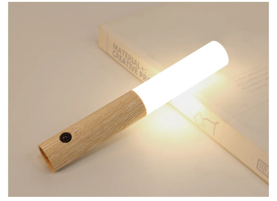 Motion Sensor LED Wooden Night Light – USB Powered