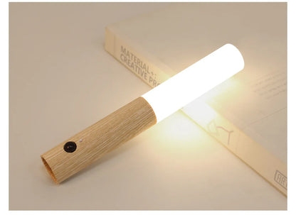 Motion Sensor LED Wooden Night Light – USB Powered