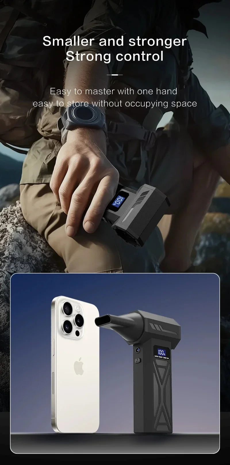 Powerful 130,000 RPM Turbo Jet Air Blower/Air Duster- For PC/Keyboard/Home/Car Cleaning