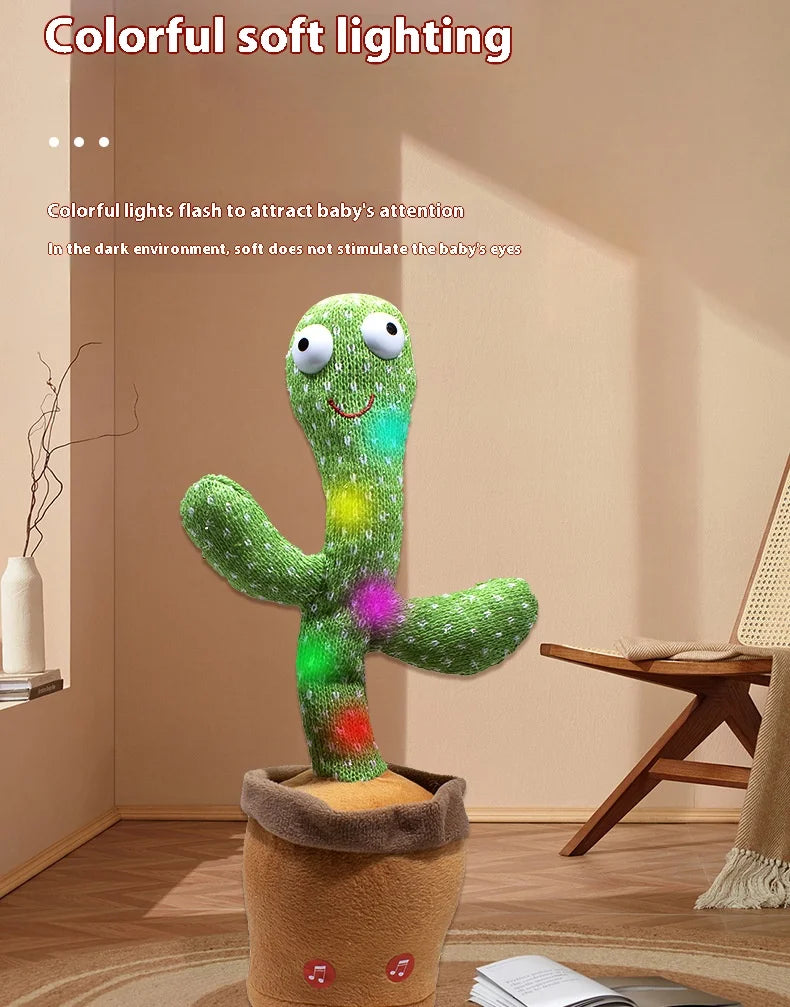 Dancing Cactus Plush Toy - Singing, Learning, Speaking & Twisting Cactus doll