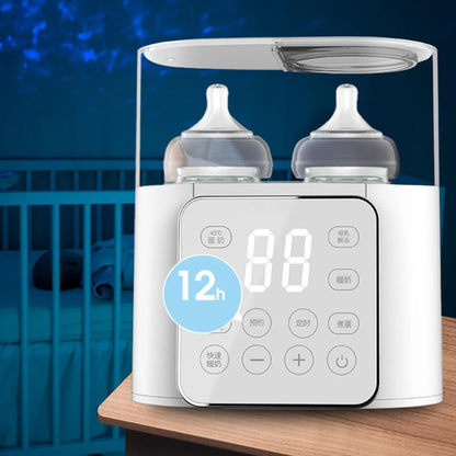 Baby Bottle Warmer with 24Hr Thermostat | Fast Heating for Breast milk & Formula – Travel Friendly