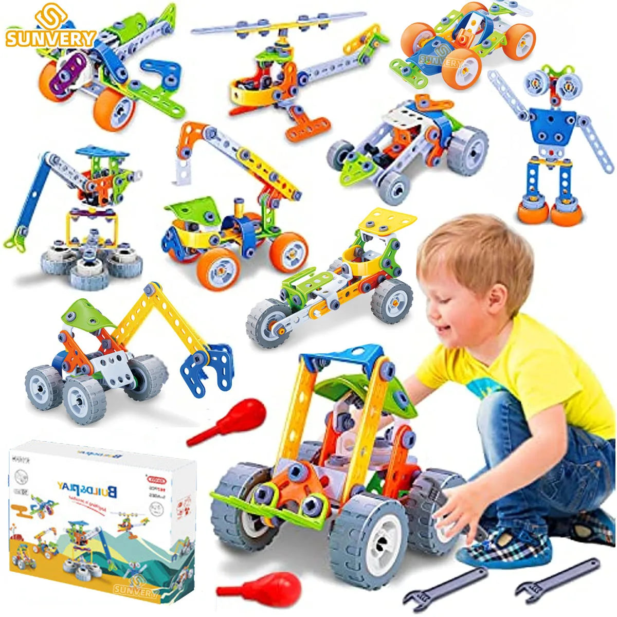 SUNVERY STEM Building Toy Set - Creative Learning Games