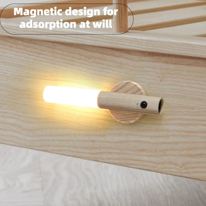 Motion Sensor LED Wooden Night Light – USB Powered