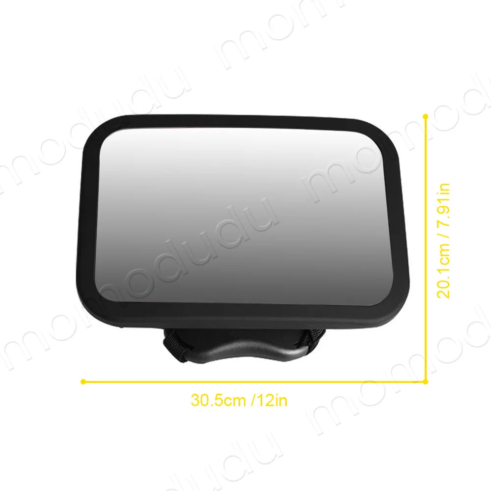 Shatterproof Baby Car Mirror – Wide View, Headrest-Mounted Safety Mirror for Rear-Facing Infants
