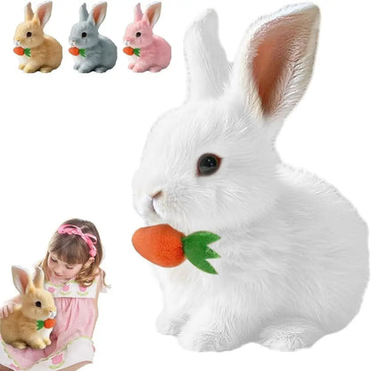 Cute electric plush bunny that hops, twitches, and wiggles like the real thing—endless fun without the mess!