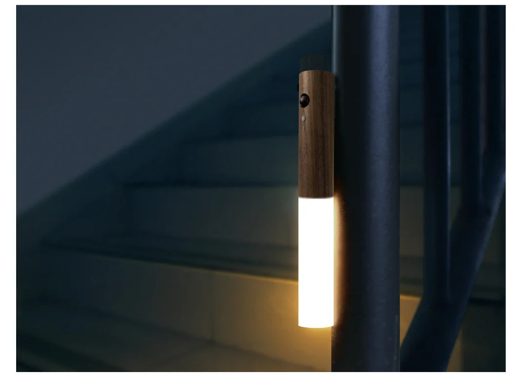 Motion Sensor LED Wooden Night Light – USB Powered