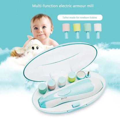 Gentle Electric Baby Nail Trimmer & Polisher – Safe Infant Manicure Set