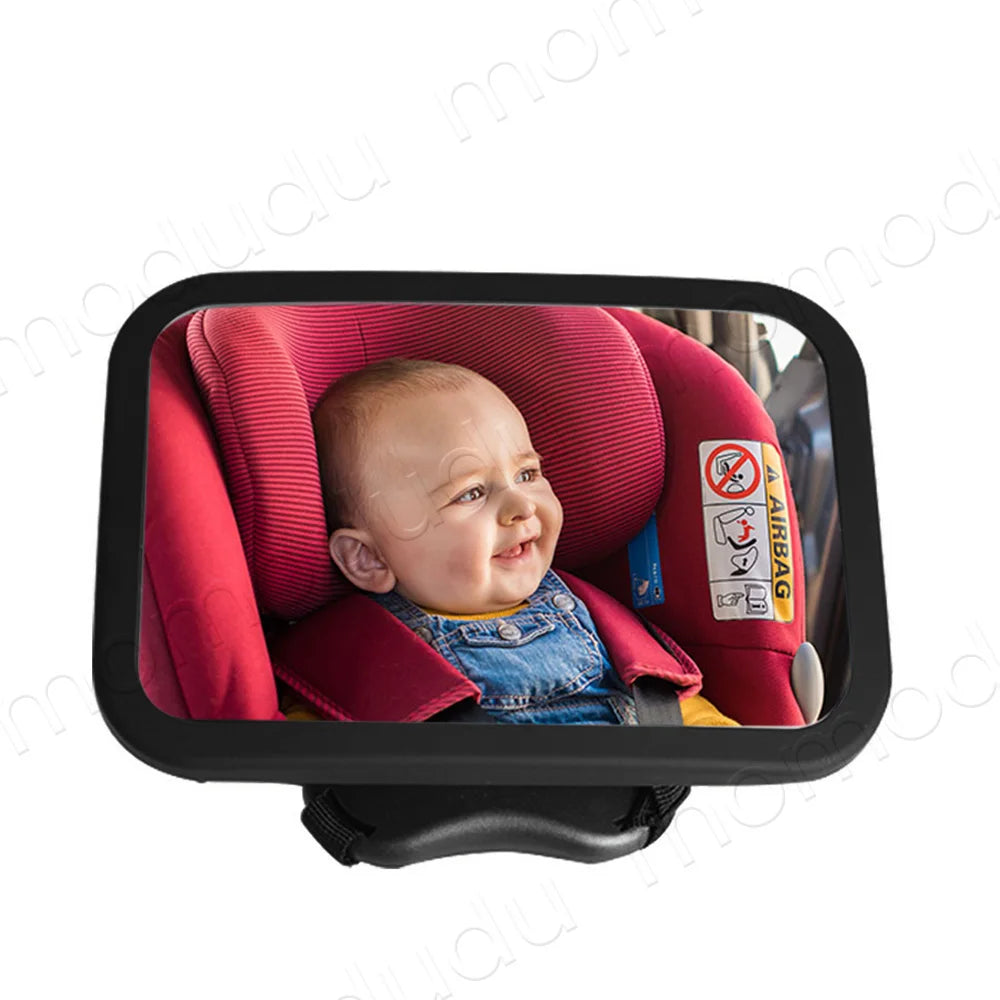 Shatterproof Baby Car Mirror – Wide View, Headrest-Mounted Safety Mirror for Rear-Facing Infants