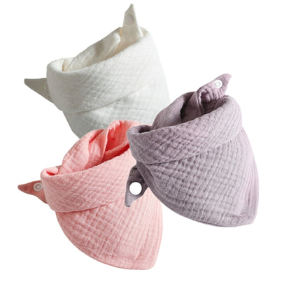 3-Pack Baby Muslin Bibs – Soft Cotton Bandana Drool Towels for Boys & Girls