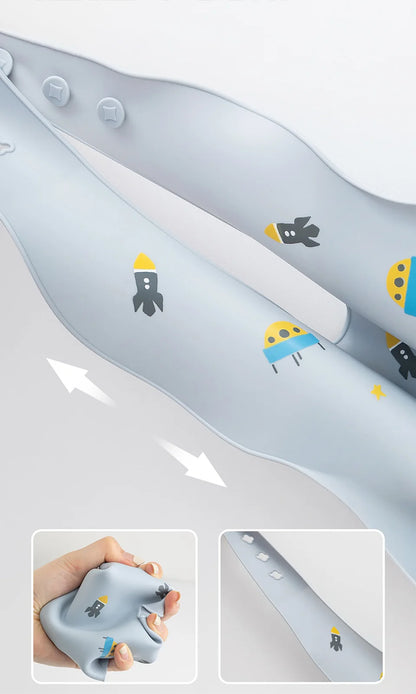 Waterproof Silicone Baby Bib – Soft, Adjustable & Cute Cartoon Design