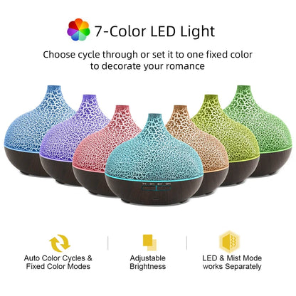 Ultrasonic Air Humidifier with Essential Oil Diffuser & Remote Control  Cool Mist for Home