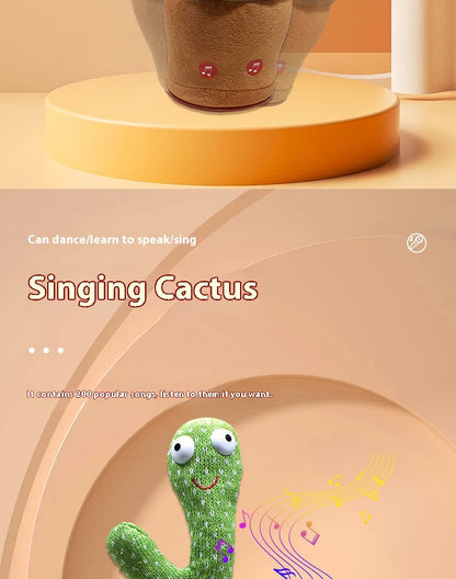 Dancing Cactus Plush Toy - Singing, Learning, Speaking & Twisting Cactus doll