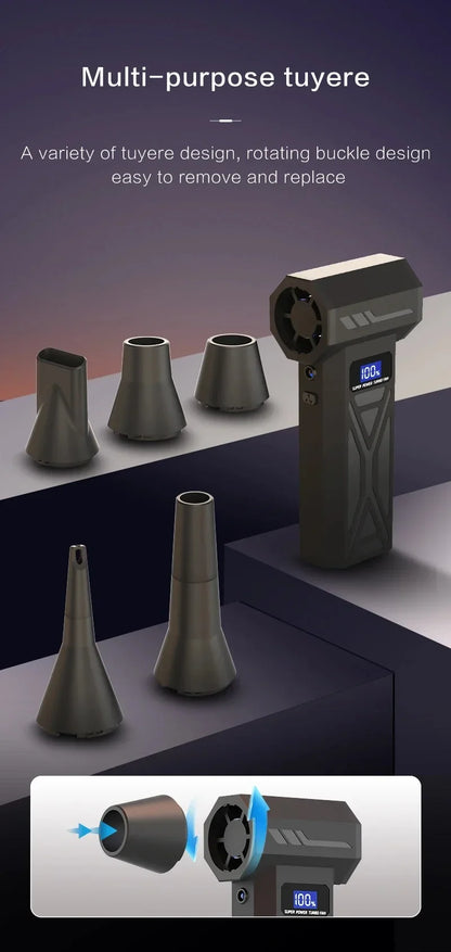 Powerful 130,000 RPM Turbo Jet Air Blower/Air Duster- For PC/Keyboard/Home/Car Cleaning