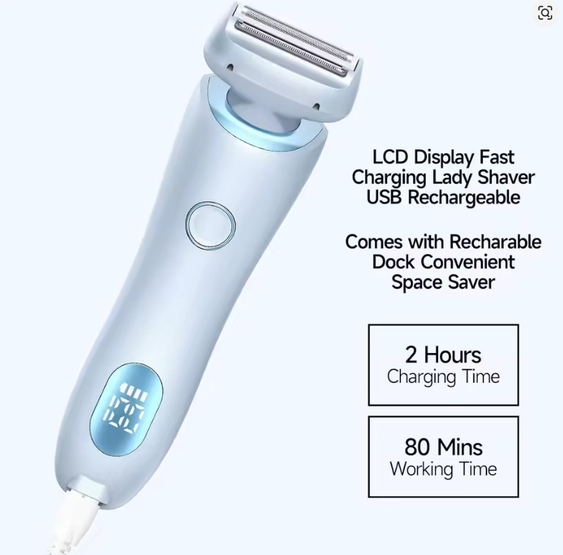 SmoothGlide Women’s Electric Razor – Painless & Rechargeable