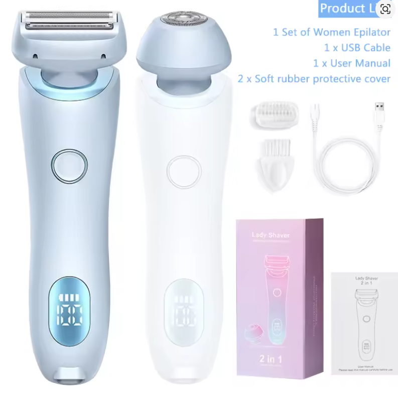 SmoothGlide Women’s Electric Razor – Painless & Rechargeable