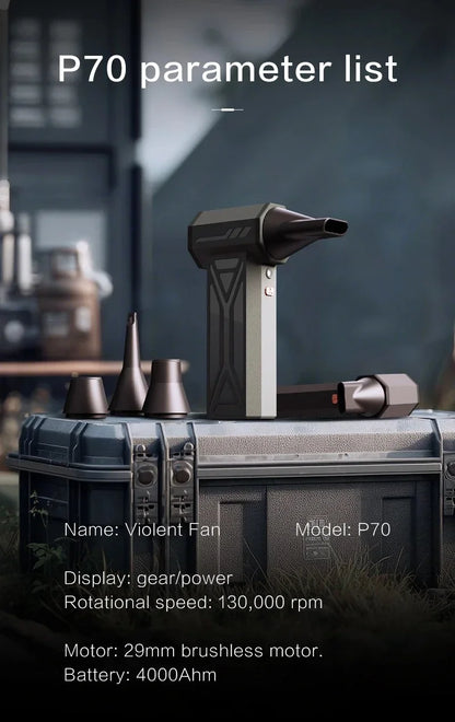 Powerful 130,000 RPM Turbo Jet Air Blower/Air Duster- For PC/Keyboard/Home/Car Cleaning