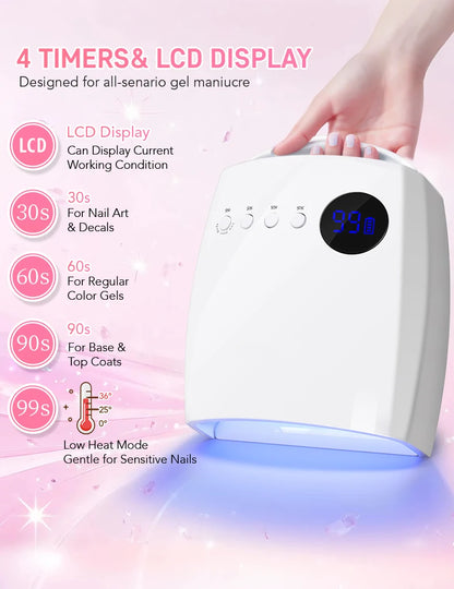 Professional UV/LED Nail Lamp – Fast, Safe &amp; Portable