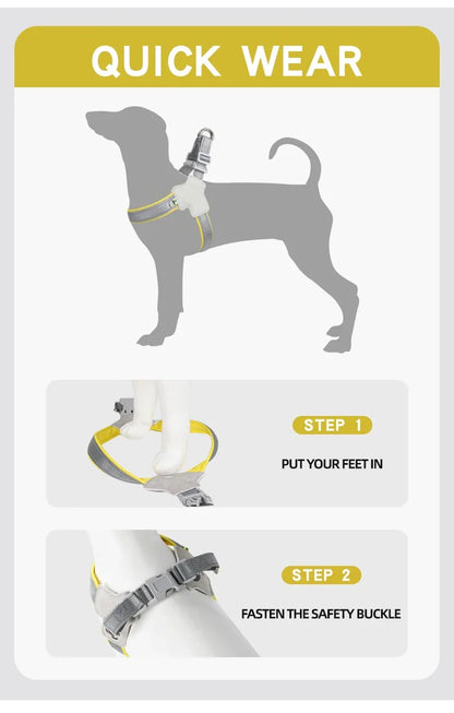 Reflective Pet Dog Harness – No Pull, Comfortable, and Safe