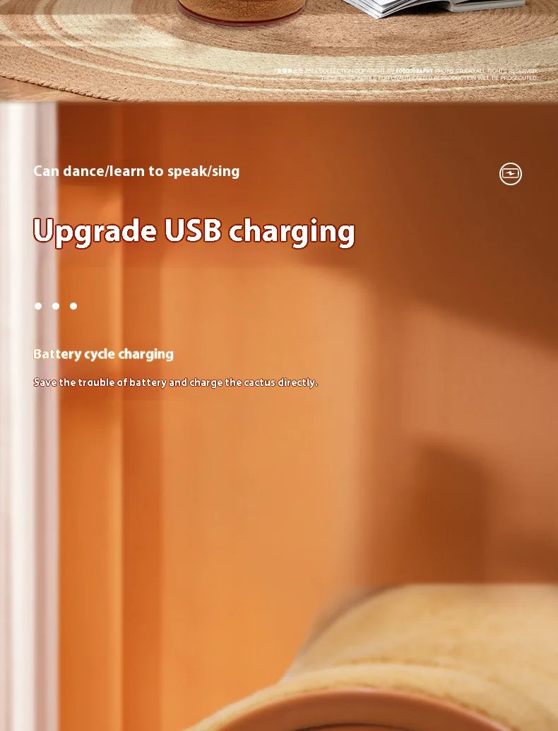 Dancing Cactus Plush Toy - Singing, Learning, Speaking & Twisting Cactus doll